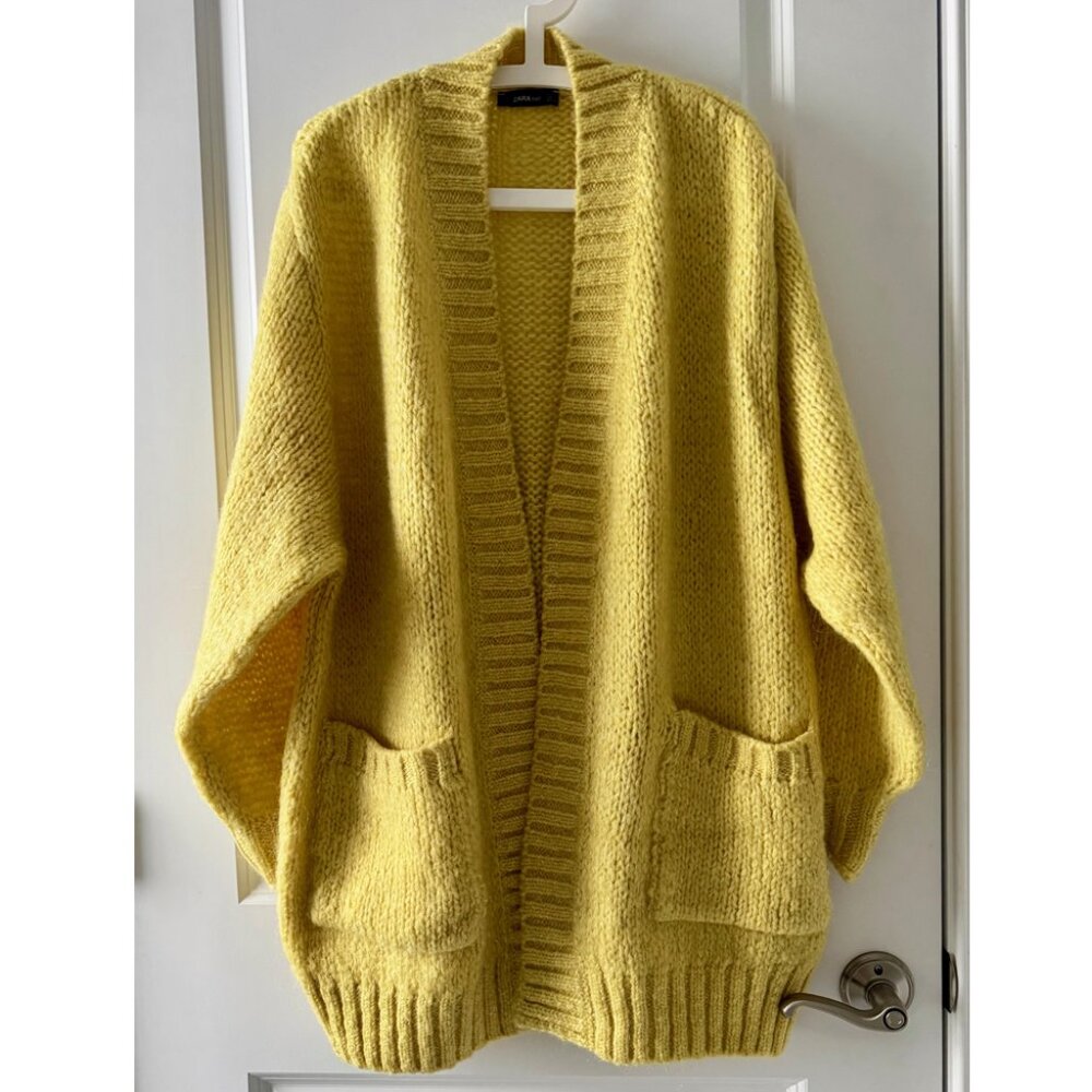 Pastel Daffodil Yellow Knit Open Cardigan – Size S – NWOT